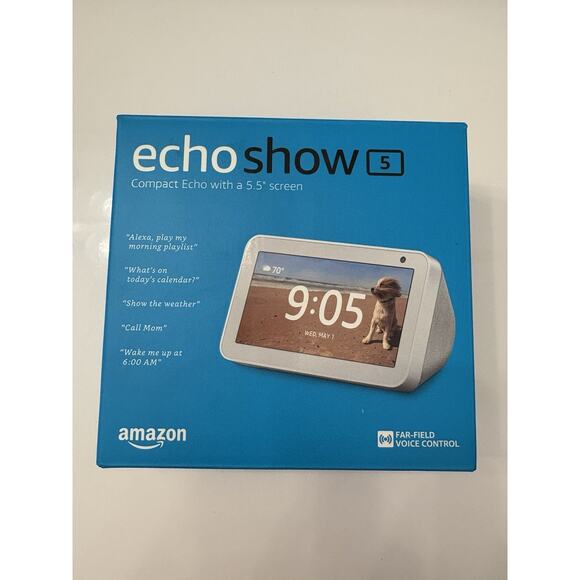 Amazon Echo Show 5- 1st Generation- Smart Display With Alexa- Sandstone Sealed - Picture 1 of 6
